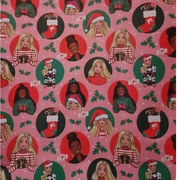 Three rolls of Barbie Christmas gift wrapping paper - Picture 1 of 1